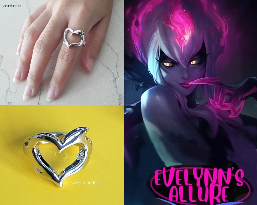 001 - Evelynn Allure Ability Ring , Handmade/ Fan made League of Legends inspired